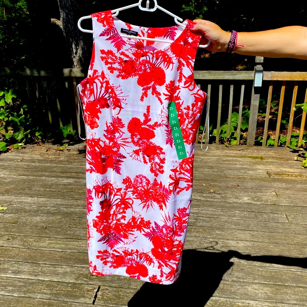 Mario Serrani Floral Dress Size 12